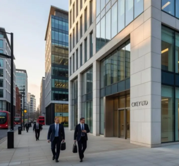 Exterior view representing CIKEY LTD's London headquarters