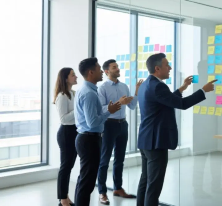 Operational improvement workshop in an office setting